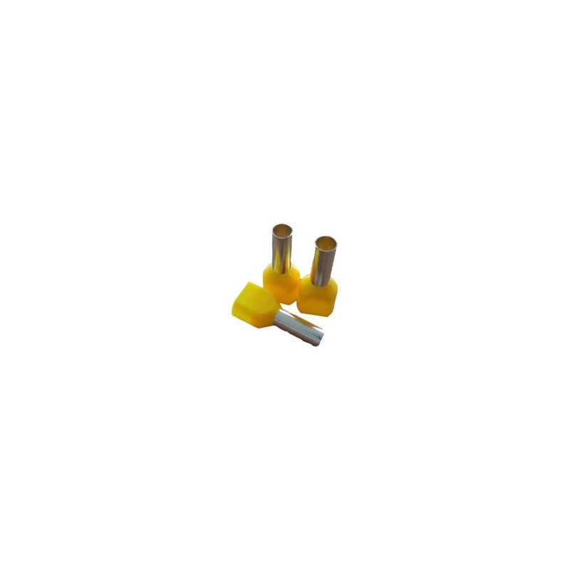 Tulejka izolacyjna żółta 2x6mm2