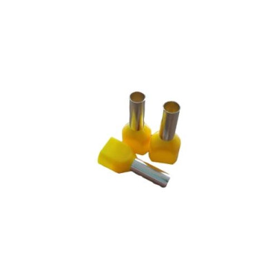 Tulejka izolacyjna żółta 2x6mm2