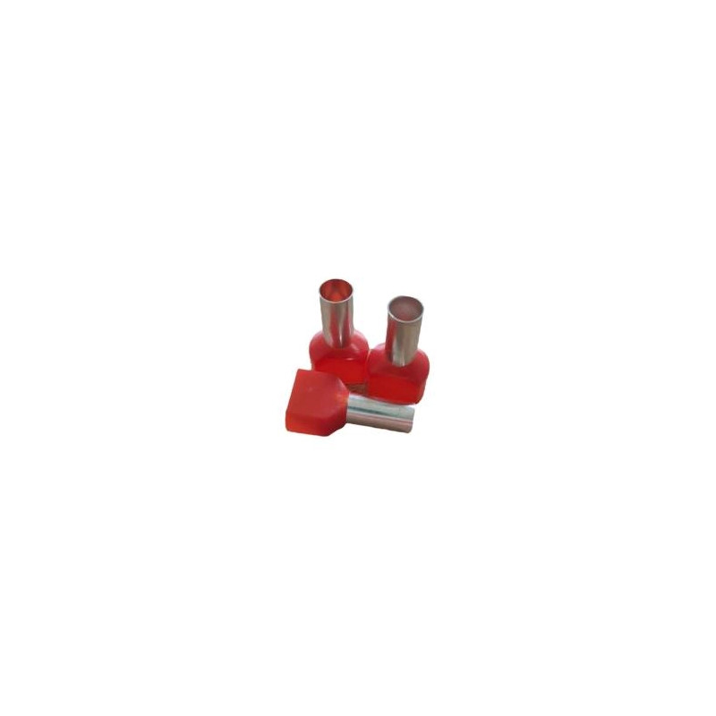 Tulejka izolacyjna czerwona 2x10mm2